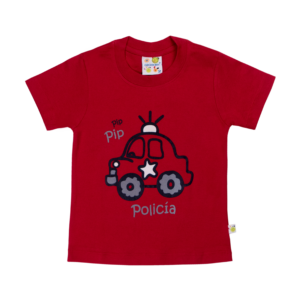 Guinda-Polera bebe manga corta color rojo