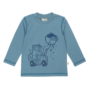 Guinda-Polera manga larga con pala cargadora color petróleo opaco