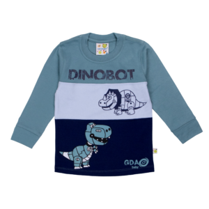 Guinda-Polera bebé Dinobot color petróleo opaco