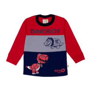 Guinda-Polera bebé Dinobot color rojo