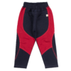 Guinda-Pantalón bebe combinado en algodón en color azul marino con rojo