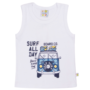 Guinda-solera bebe en algodón con estampado en color blanco