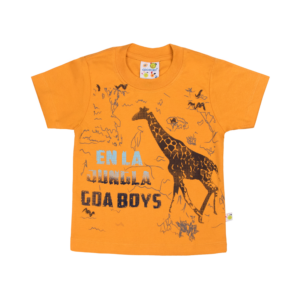Guinda-Polera manga corta jungla color naranja