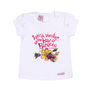 Guinda - Polera manga corta Baracoa color blanco