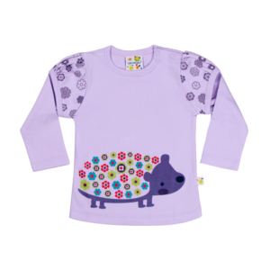 Guinda-Polera puercoespín flores color lila