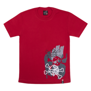 Guinda - Polera manga corta piratas color rojo