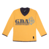 Guinda - Polera manga larga combinado con letras GDA 56 color mostaza