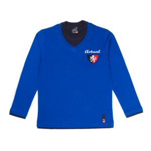 Guinda - Polera manga larga combinado color azul eléctrico