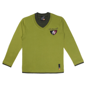 Guinda - Polera manga larga combinado color verde