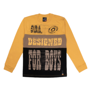 Guinda - Polera manga larga tricolor color mostaza