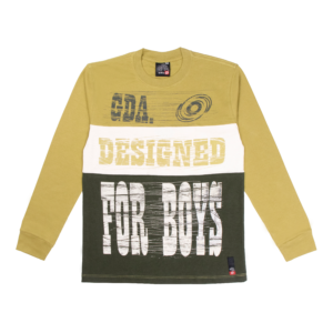 Guinda - Polera manga larga tricolor color verde