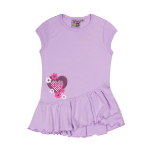 Guinda - Solera vestido corazón flor color lila agua