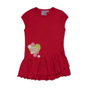 Guinda - Solera vestido corazón flor color rojo oscuro