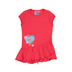 Guinda - Solera vestido corazón flor color coral