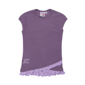 Guinda - Polera manga alita con volados color api