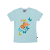 Guinda - Polera manga corta Mariposas color Agua marina bebé