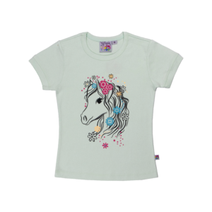 Guinda - Polera manga corta caballito color verde agua