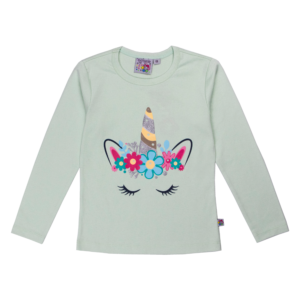 Guinda - Polera manga larga color verde agua