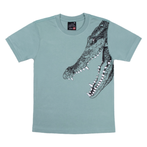 Guinda - Polera manga corta con cocodrilo color verde menta