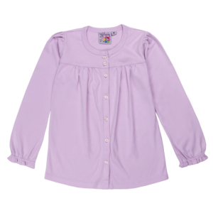 Guinda - Polera manga larga abierta con botones color lila bajito