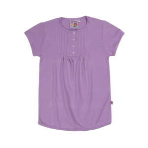 Guinda - Polera manga corta con botones color lila