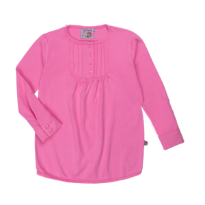 Guinda - Polera manga larga con detalle de botones color rosado