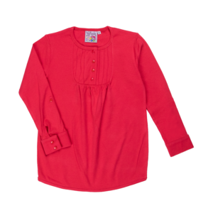 Guinda - Polera manga larga con detalle de botones color sandia