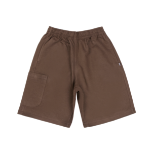 Guinda - Short de algodón moleton color café