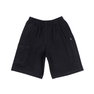 Guinda - Short de algodón moleton color negro