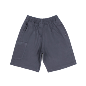 Guinda - Short de algodón moleton color plomo ratón