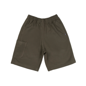Guinda - Short de algodón moleton color verde militar